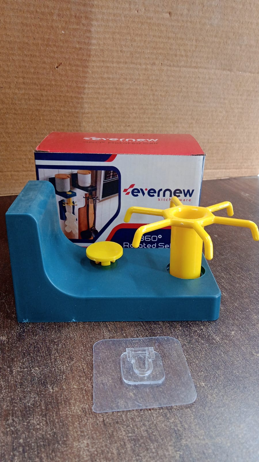 360 Degree Rotating Wall Hook Hanger with 6 Heavy Duty Hooks