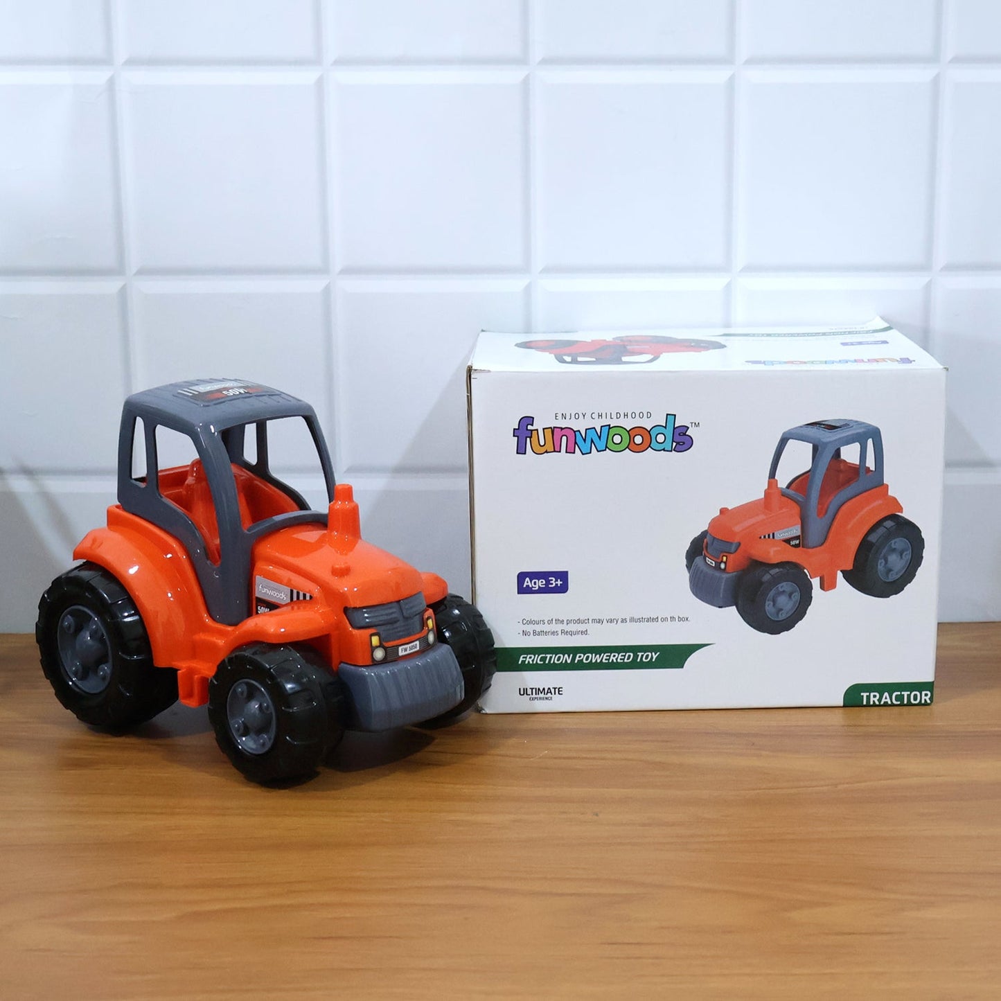 🎁 Funwoods Kids Friction Powered Tractor Toy - (1 Pc)