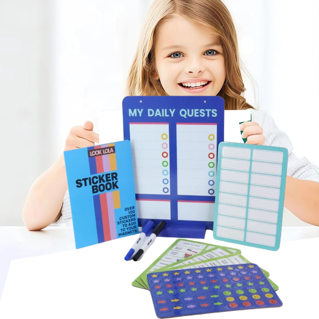 🎁 Magnetic Board, Sticker Book & Activity Cards (1 Set)