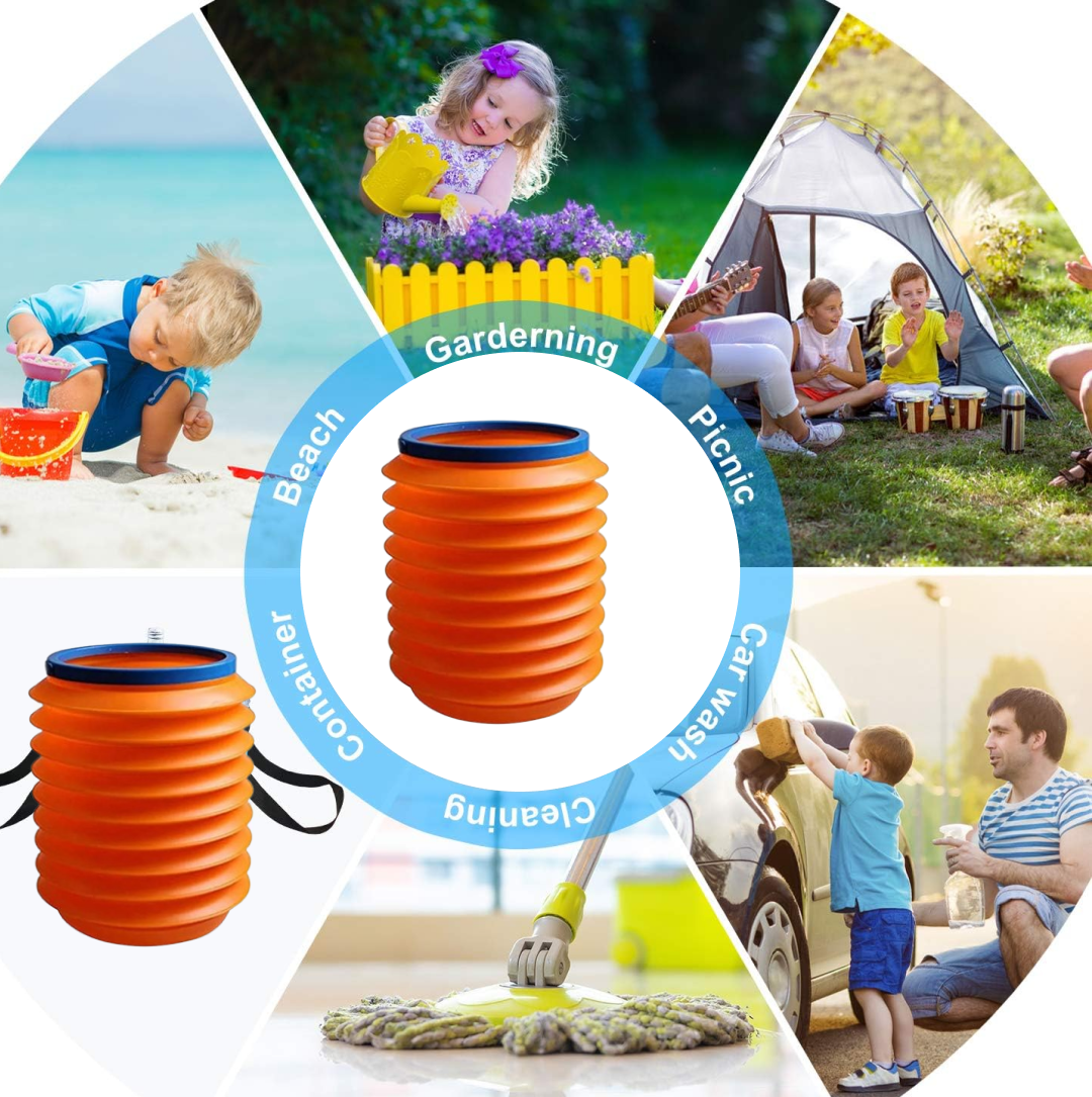 🎁 Foldable Storage Bucket – Water Container & Dustbin for Home, Car, Kitchen