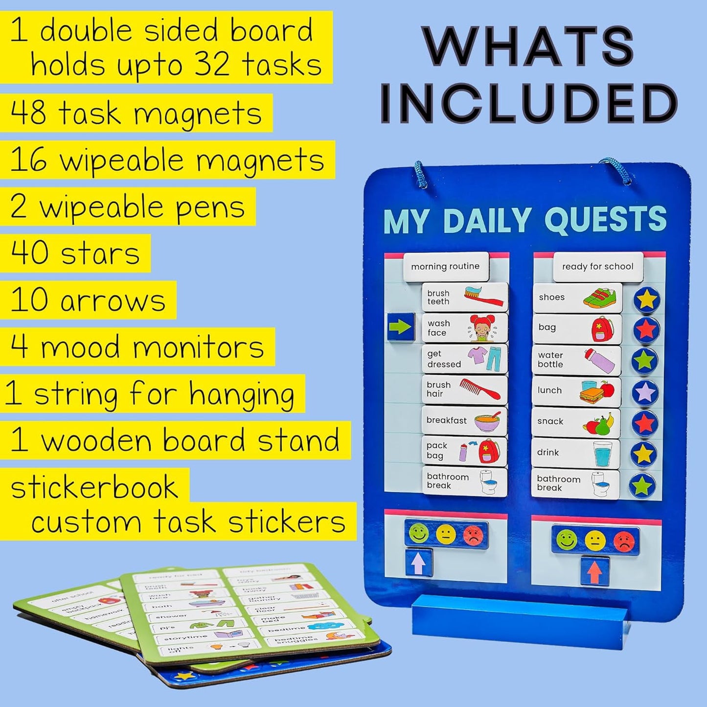 🎁 Magnetic Board, Sticker Book & Activity Cards (1 Set)