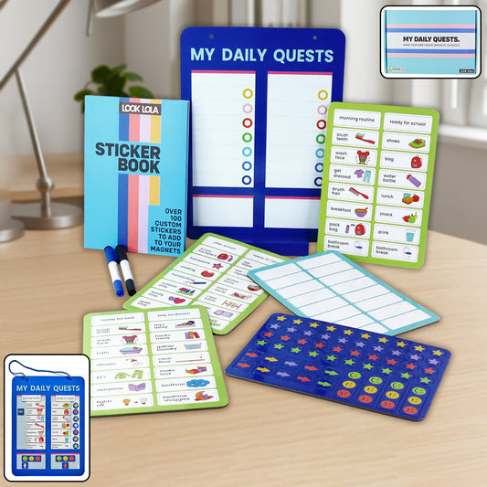 🎁 Magnetic Board, Sticker Book & Activity Cards (1 Set)
